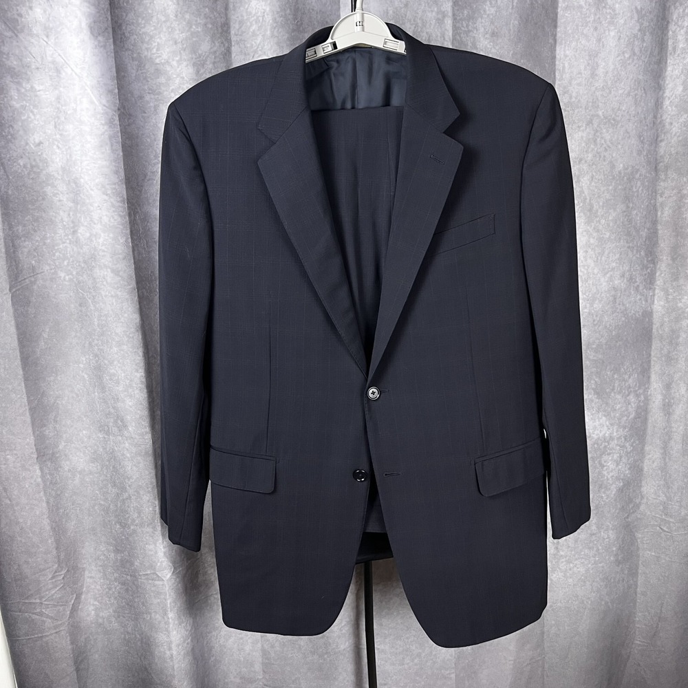 Ermenegilda Zegna Blue Wool Suit 2 Piece 2 Button 52R (EU 6) Jacket Pants 38